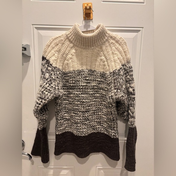 3.1 Phillip Lim Chunky Knit Long Sleeve Turtleneck‎ Sweater Brown size Xsmall - Picture 3 of 5